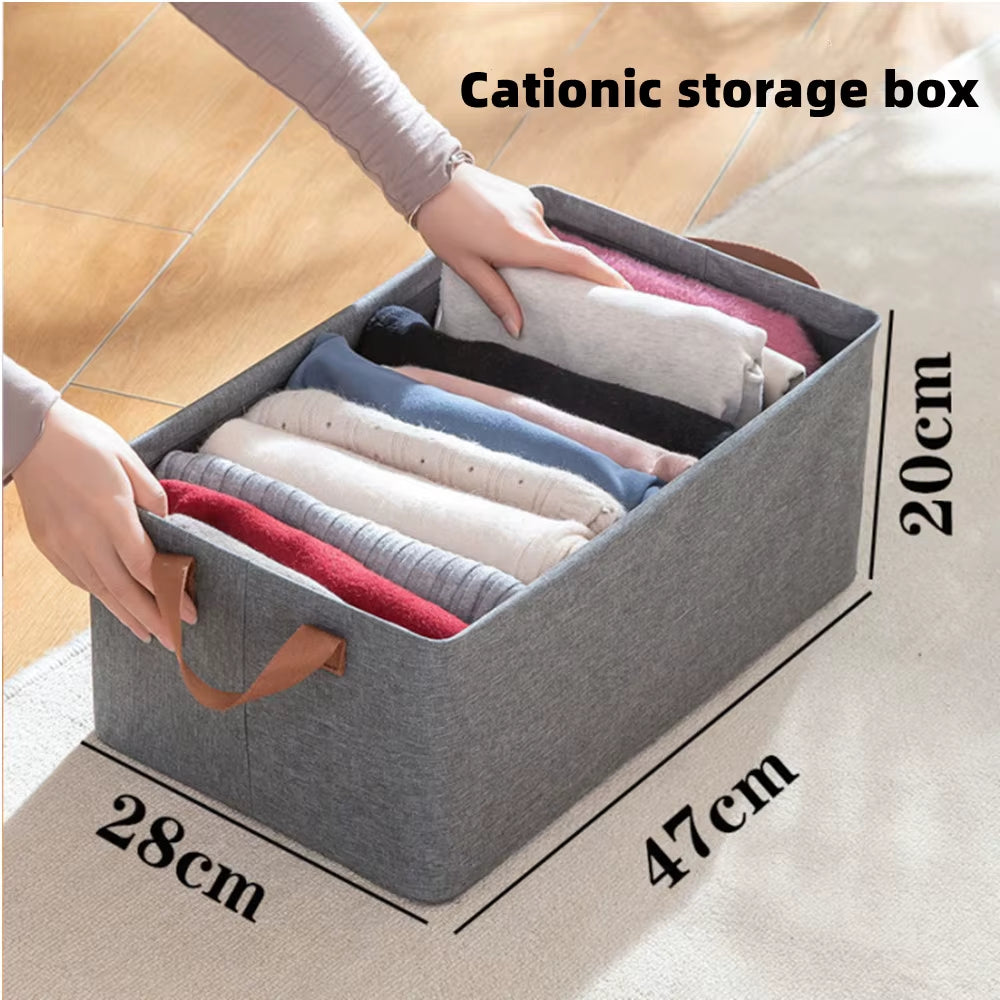 Cation Storage Box of Household Wardrobe Drawer-Type Large-Capacity Foldable Clothes and Jeans Portable Storage Box