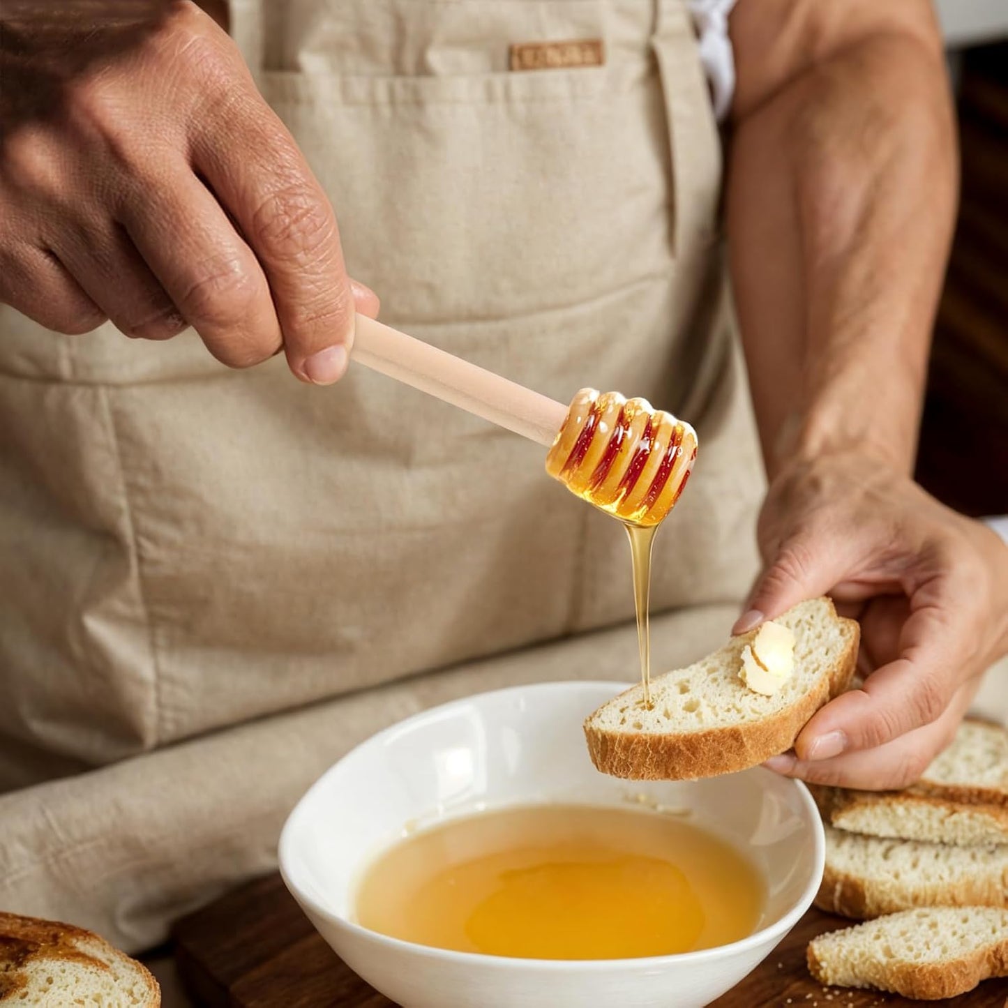 Honeycomb Stick, 36PCS 3 Inch Mini Wood Honey Dipper Sticks Honey Stirrer Honey Wand for Honey Jar Dispense Drizzle Honey, Wedding Party Favors