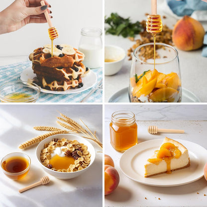Honeycomb Stick, 36PCS 3 Inch Mini Wood Honey Dipper Sticks Honey Stirrer Honey Wand for Honey Jar Dispense Drizzle Honey, Wedding Party Favors