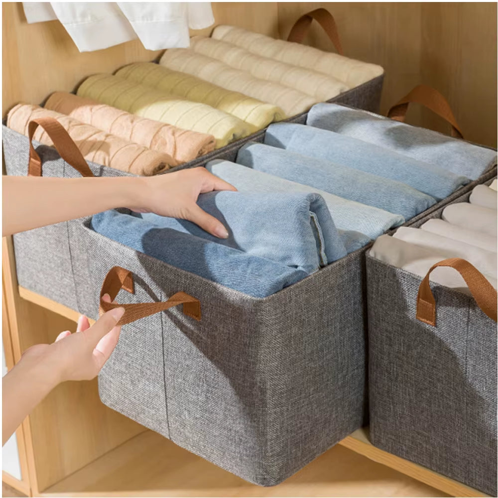 Cation Storage Box of Household Wardrobe Drawer-Type Large-Capacity Foldable Clothes and Jeans Portable Storage Box