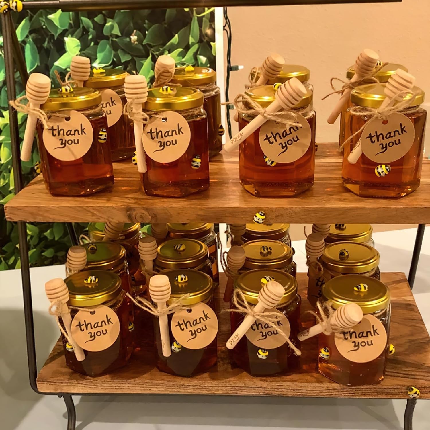 Honeycomb Stick, 36PCS 3 Inch Mini Wood Honey Dipper Sticks Honey Stirrer Honey Wand for Honey Jar Dispense Drizzle Honey, Wedding Party Favors